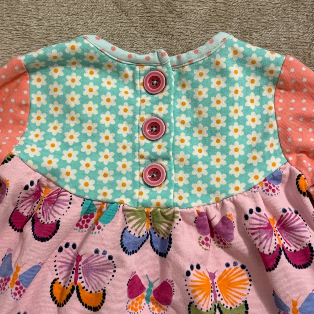 Matilda Jane The Adventure Begins Butterfly Floral Ruffle Tunic Top 6-12M - Picture 7 of 8